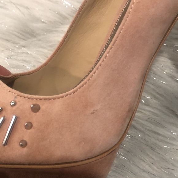 RACHEL Rachel Roy Suede Platform Studded Heels - Picture 7 of 8